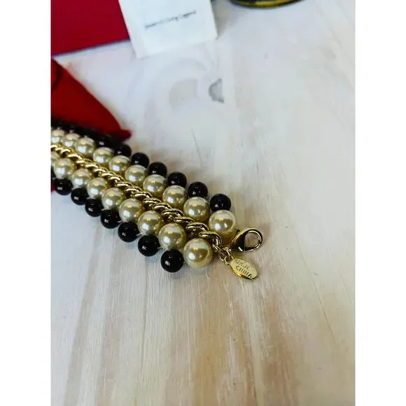 Kenneth Jay Lane Pearl and Gold-tone Bracelet - Picture 4 of 7